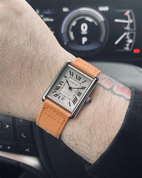 cartier tank francaise leather strap|cartier tank must leather strap.